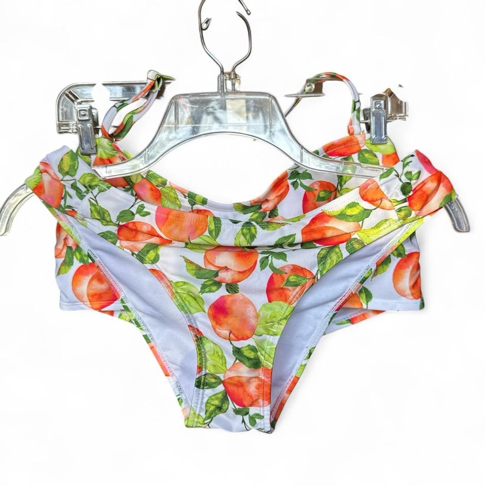 Peach Print Bikini Set